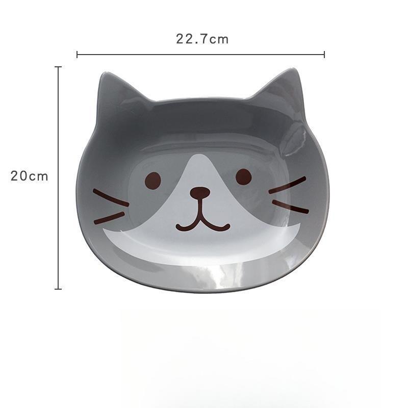 Japanese Cute Cat Dish Creative Ceramic Seasoning Dish Porcelain Dipping Saucer Plate Snack Plate Kitchen Supplies Tableware