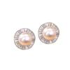 Cao Shi Trendy Irregular Round Stud Earrings: Imitation Pearl & Gentle Fragrance Style for Women