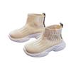 High-Top gestrickte Fly-Knit Kinder-Modesocken und Schuhe 2025 Frühling Mädchenschuhe Einzelne Schuhe Mittelgroße und ältere Kinder Elastischer Sport