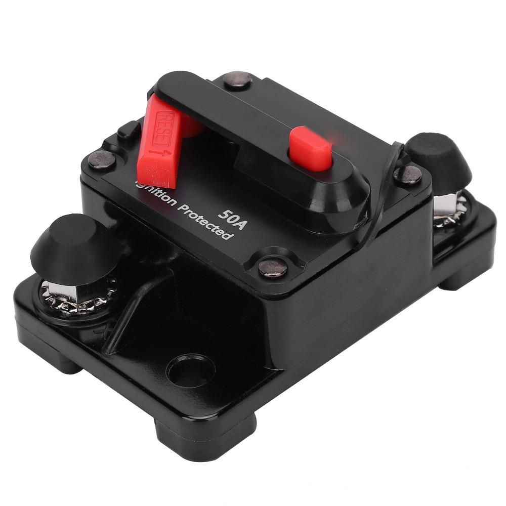 DC12‑42V Auto Switch Fuse Holder Waterproof Design Auto Reset Fuse Holder  ATV Vehicles 50A