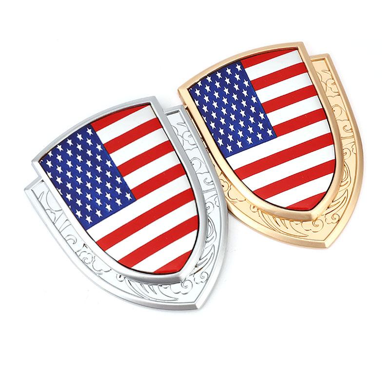3D Metall Autoaufkleber Italien Frankreich Deutschland England Amerika Flagge Emblem Abzeichen Aufkleber
