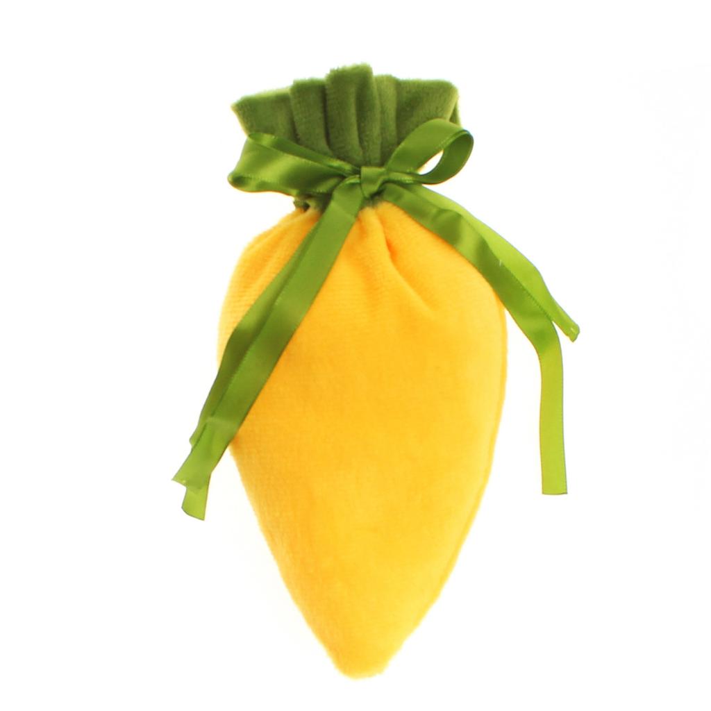 2025 Happy Easter New Carrot Shape Drawstring Fabric Cute Party Candy Gift Bags Large Capacity Candy Wrapping Gift Bags