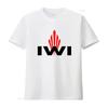 IWI Dark Gray T Shirt with Jericho Desert Eagle Tavor Baby UZI MAG Print Stylish and Unique Design for Men Vintage Washed