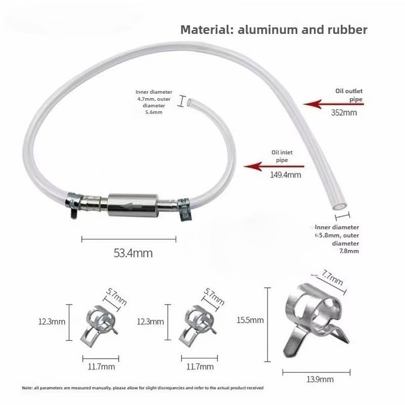 New Car Clutch Brake Bleeder Hose Hydraulic Clutch One Way Valve Tube Bleeding Tool Replacement Adapter Kit Auto Accessories Mass Air Flow 3