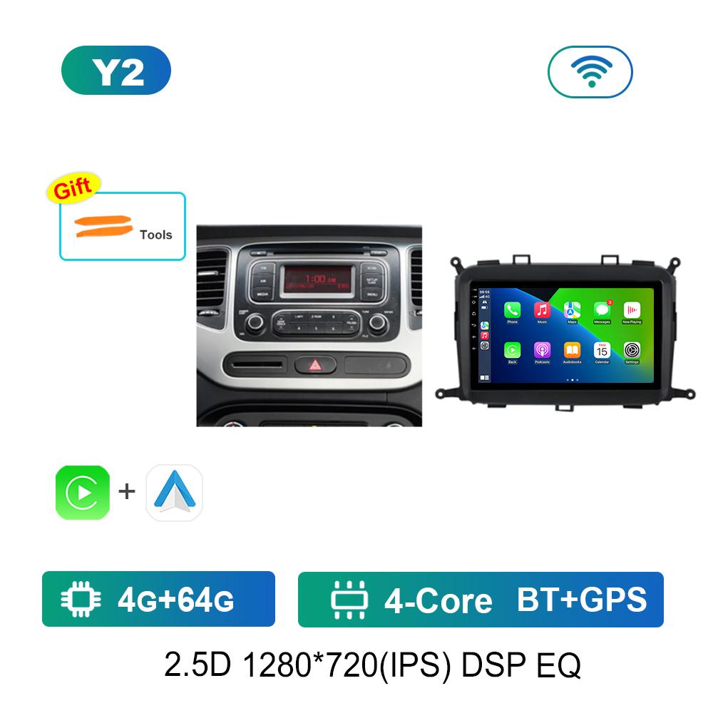 9'' Car Radio Multimedia Player for Kia Carens RP 3 III 2013 - 2018 GPS Navigation WiFi BT Android System 4G Carplay Head Unit