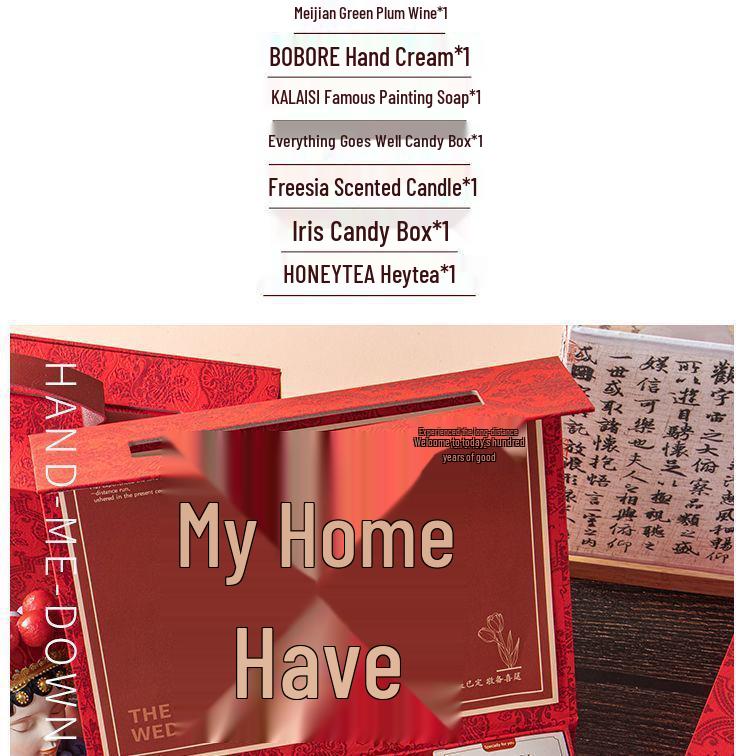 Freudiges Hochzeitsgastgeschenk-Set: Elegante Handtaschen-Geschenkbox für Brautjungfern und weibliche Gäste