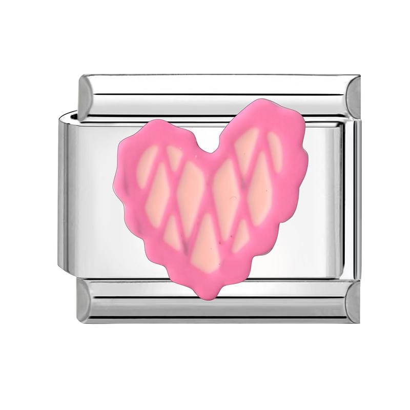 Cute 3D Series Red Apple Eye Heart Flower Bow Knot Italian Charm Link Fit 9mm Stainless Steel Jewelry DIY Making Bracelet Gift