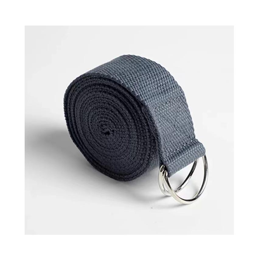 New Premium Custom Print Natural Hot Sell New Design D Ring Pilates Yoga Belt Strap Cotton Custom logo