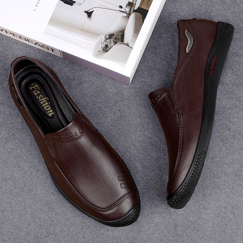 

Повседневная обувь из натуральной кожи для мужчин. Роскошные брендовые мужские мокасины. Дышащие легкие туфли без застежек для вождения. Туфли-броги. 45 коричневый