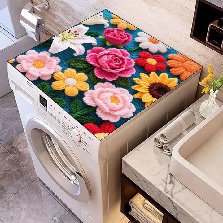 

Пилонепроникний 3D квітковий діатомовий бруд водонепроникний та абсорбуючий протиковзкий килимок для пральної машини або тумбочки 40x50cm (Crystal Velvet)