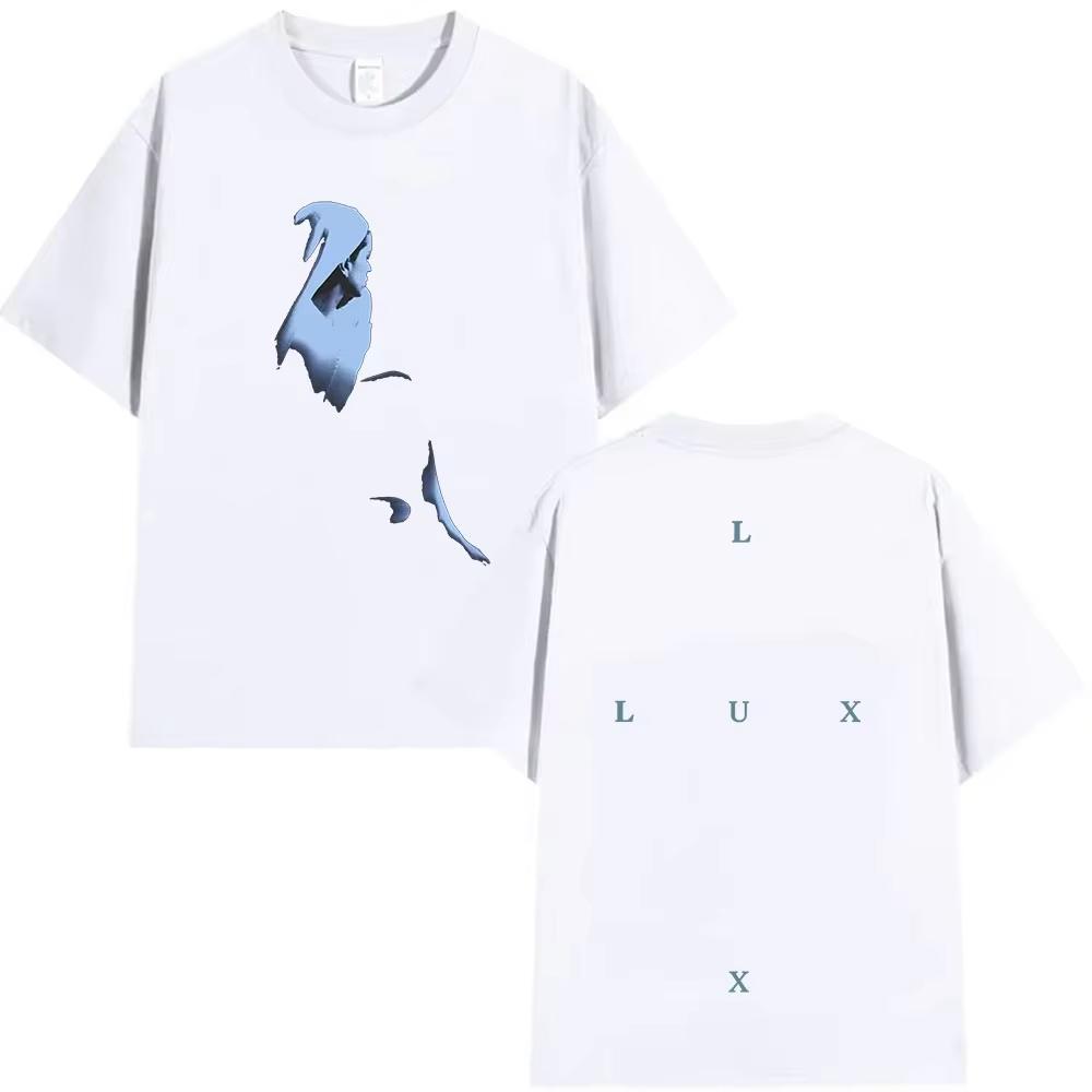 Rapper Rosalia Lux Tour 2026 Album Print T-Shirt Herren Damen Hip Hop Gothic Kurzarm Oberteil Vintage Ästhetik Baumwoll-T-Shirts