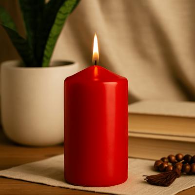 Bougie pilier Rouge 60x120mm 38 heures de combustion