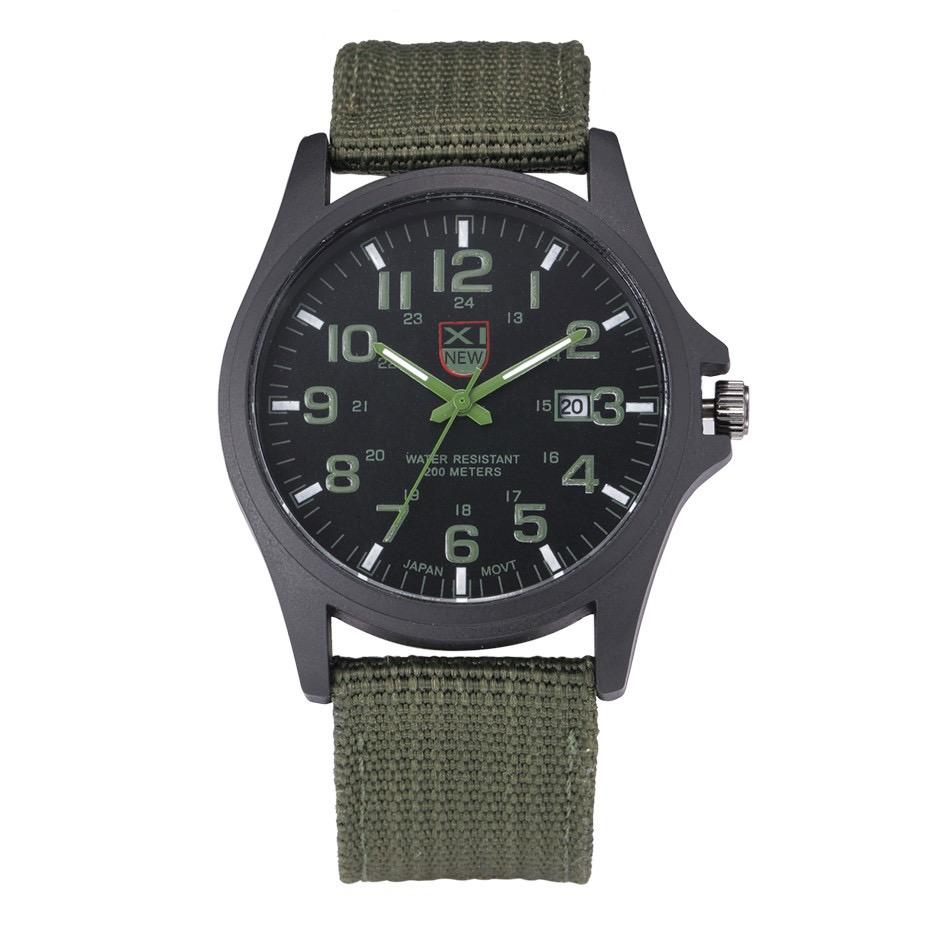 Men's Fashion Sport Watches Men Quartz Nylon Strap Watch Outdoor Watch army style watch Boys Watch