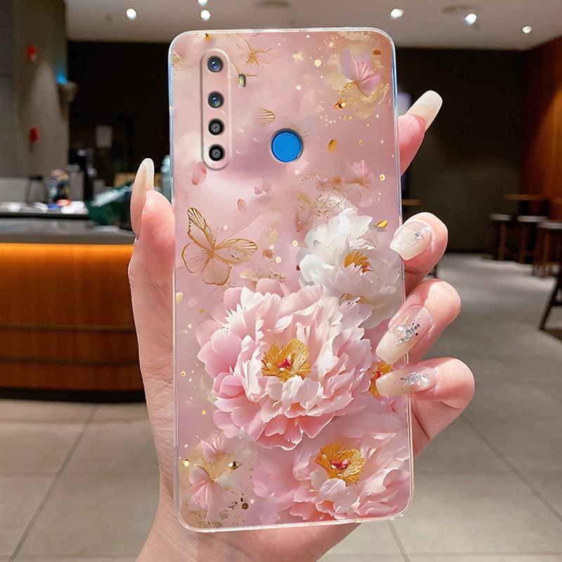 Case For Realme 5 5i 5s 5 Pro Capa Flower Butterfly Bow Phone Cases Realme5 5Pro 5i 5S Soft Silicone Transparent TPU Jelly Cover