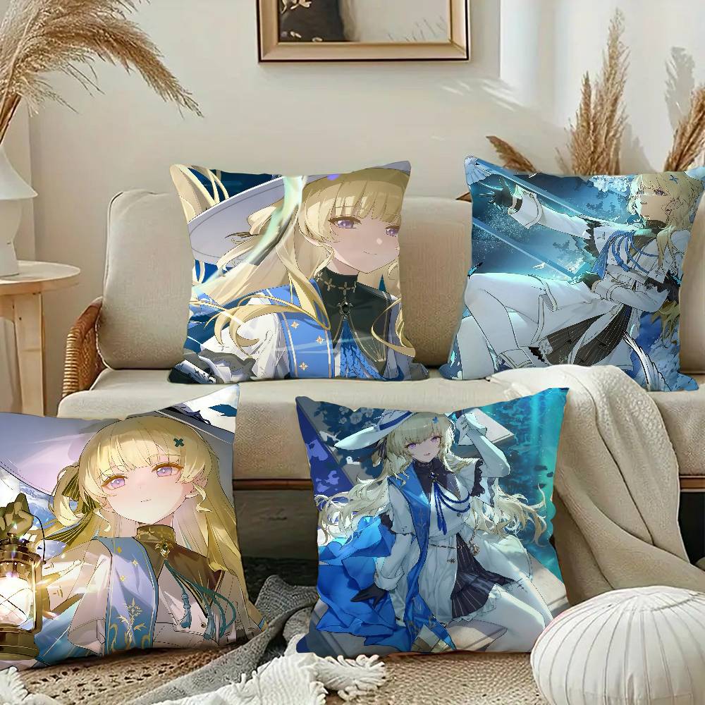 Phoebe Wuthering Waves Game Pillow Case Square Pillow Bedroom Sofa Leisure Comfort Cushion Car Home Decoration