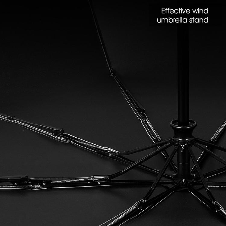 Strong Wind Resistant 3 Folding Automatic Umbrella Men Parasol Women Rain 8 Ribs