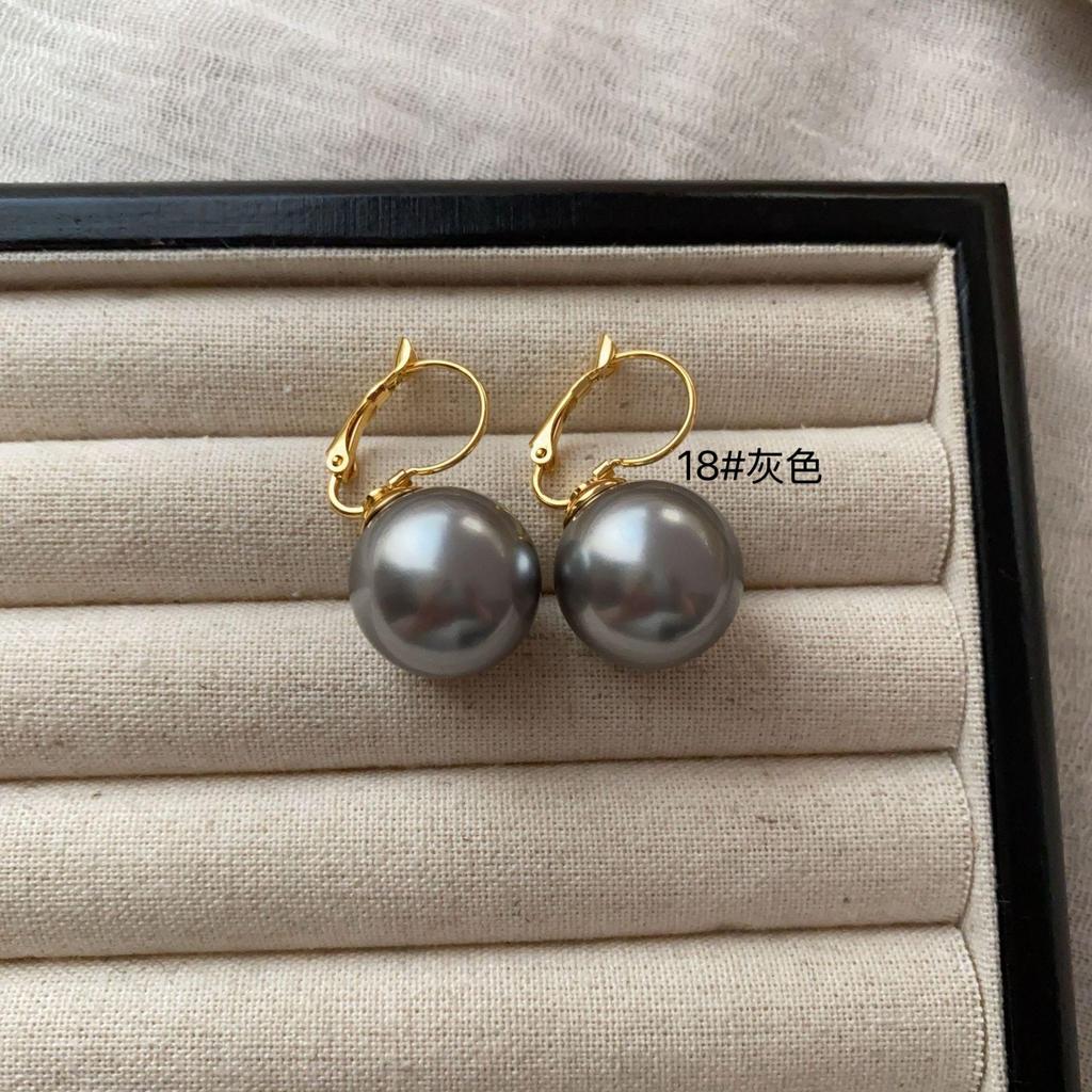 Classic Elegance Warm Pearl Ear Buckle Earrings Commuter Simple Temperament Multicolor French Retro Premium Earrings