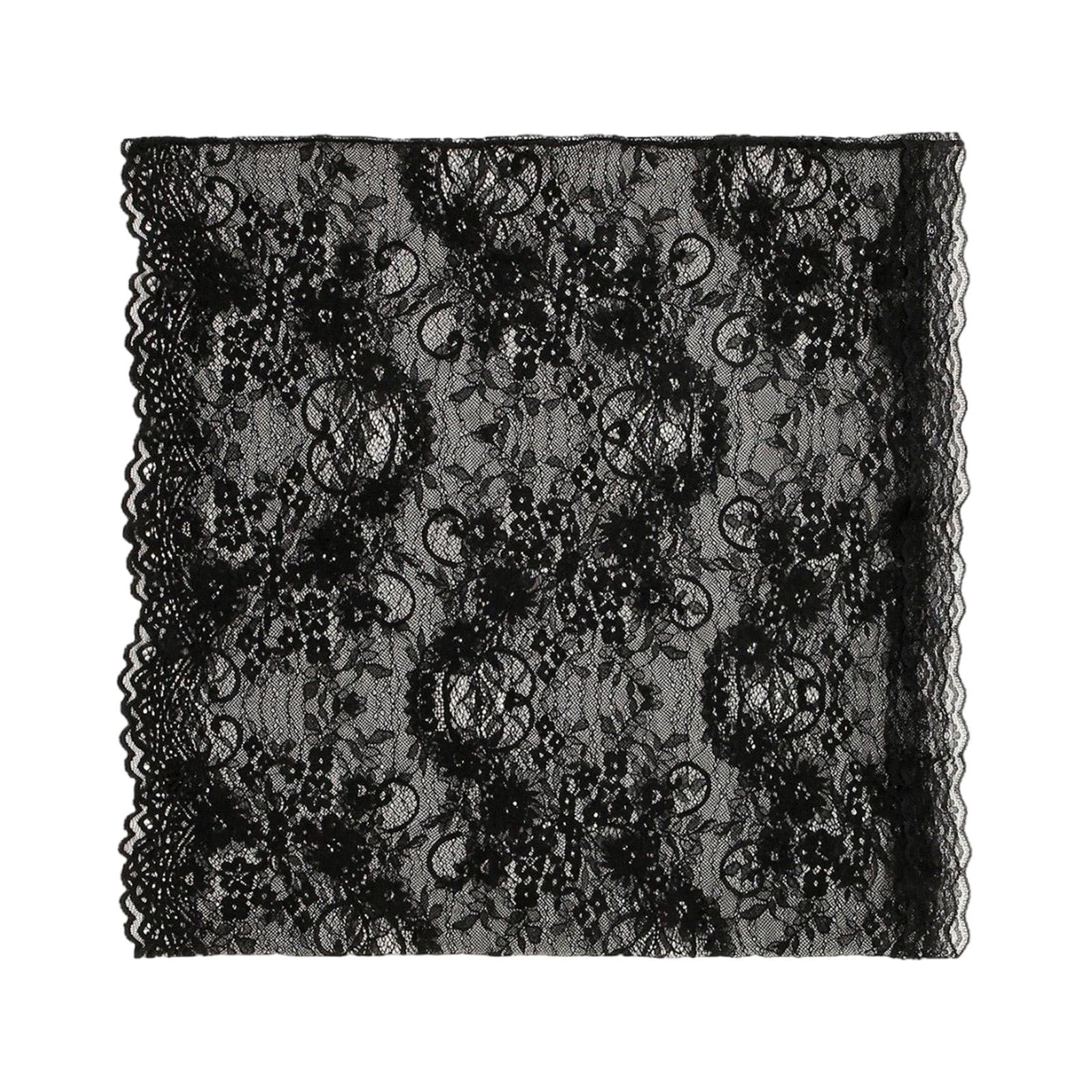 

Popular Lace Flower Veil Mass Head Scarf Head Covering Bridal Church Veil Head Scarf for Religious Event Celebration чорний