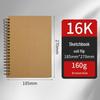 Thickened Sketchbook: 16 Coil-Bound Sheets, 8 Drawing Pages for Kids, Free Shipping