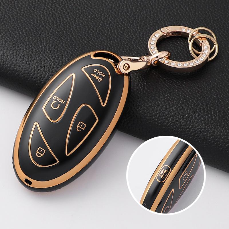 New Fashion TPU Car Key Case Cover Shell Fob For Hyundai Kona Ev Grandeur GN7 IONIQ 6 Protector Keyless Keychain Accessories