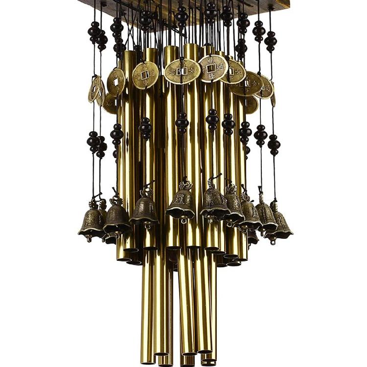 Metal Tube Wind Chime with Copper Bell Large Windchimes for Pati Outdoor Indoor