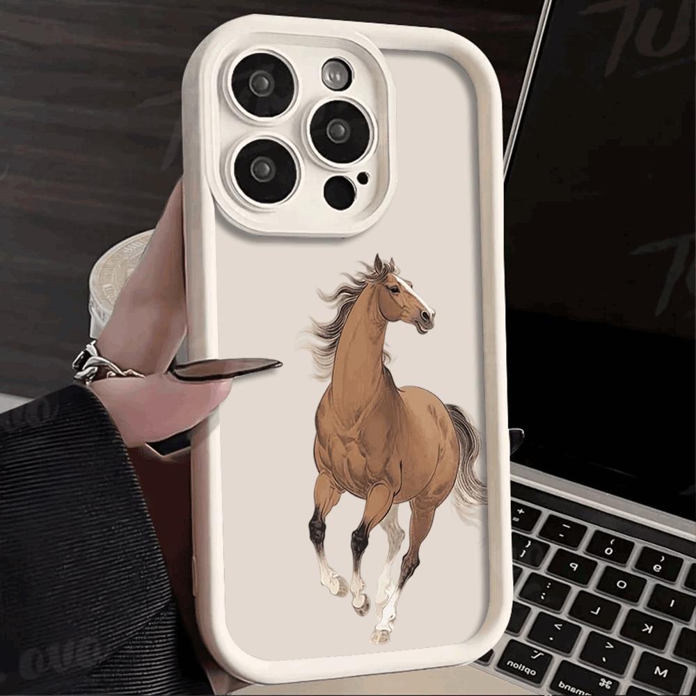 Chinese Zodiac Horse Cattle Shockproof Phone Case for Xiaomi Redmi Note 14/13/12/11/10 Pro/Plus Raised Camera Protection Cover