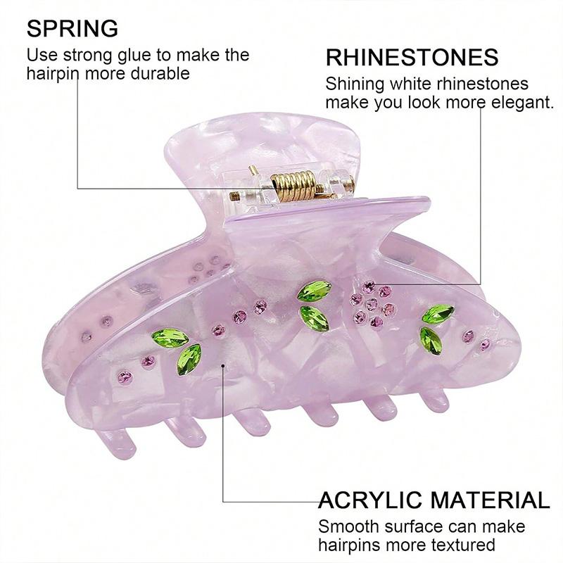 1 szt. Modny, błyszczący kolor, wodny diament, klamra do włosów, akrylowe akcesoria do włosów, minimalistycznie pleciona spinka do włosów dla dziewcząt