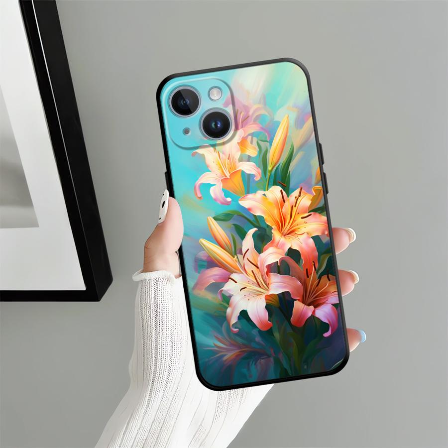 Simple Flower Case for Apple iPhone 17 Pro Max 11 XR XS MAX 16 Air 13 12 15 Pro 7 8 14 Funda Phone Cover