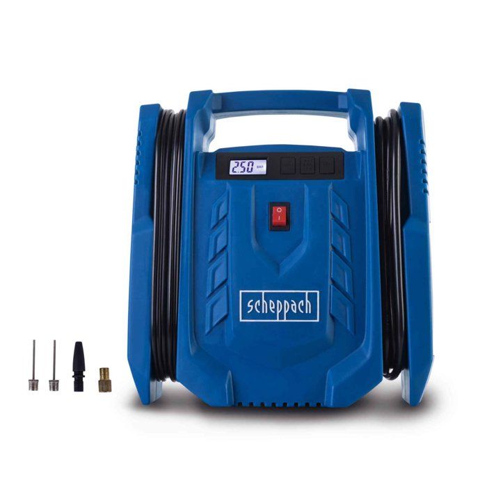 SCHEPPACH Portable Compressor - AIRFORCE 7 SC - 100 W - 8 Bars - 24L/min - 2 Needles + 2 Adapters