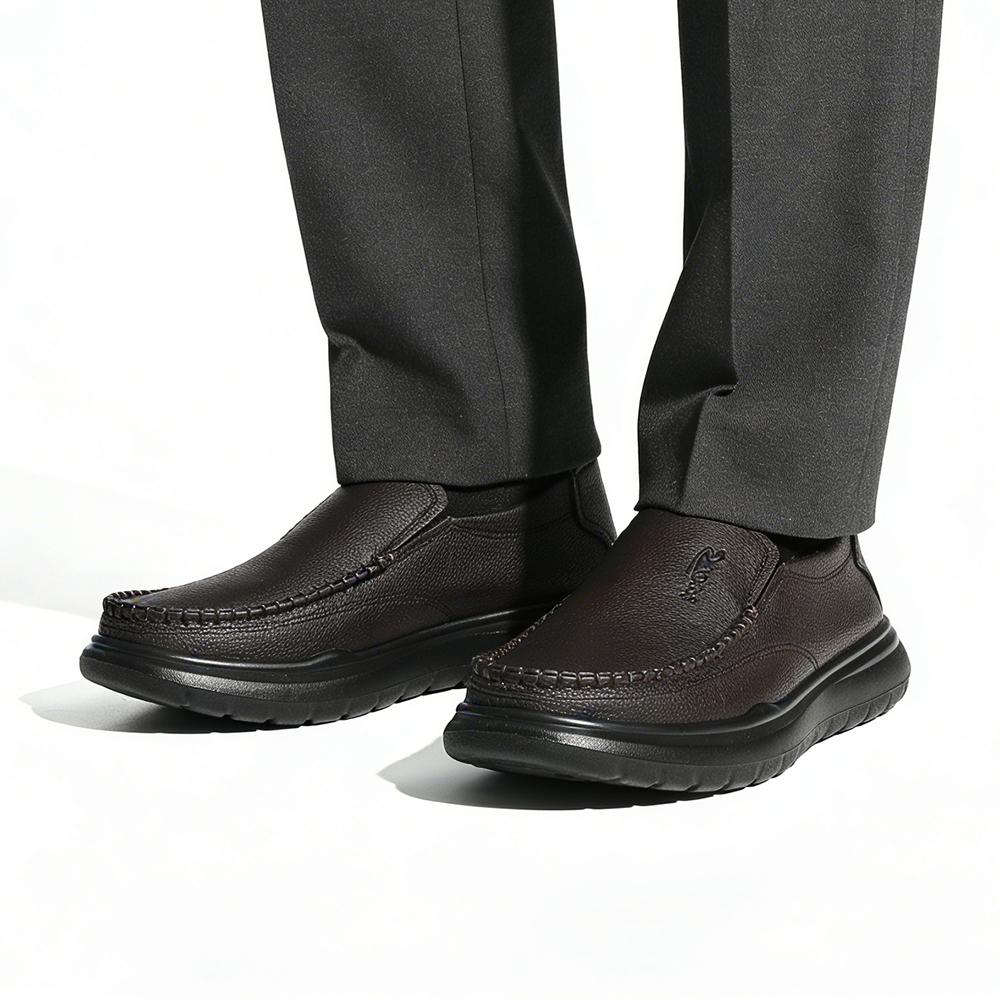 Sapatos Casuais Masculinos Mocassins de Couro PU Tênis Confortáveis Respiráveis para Exterior Slip-on Sapatos de Vestir de Negócios Masculinos Sapato Masculino