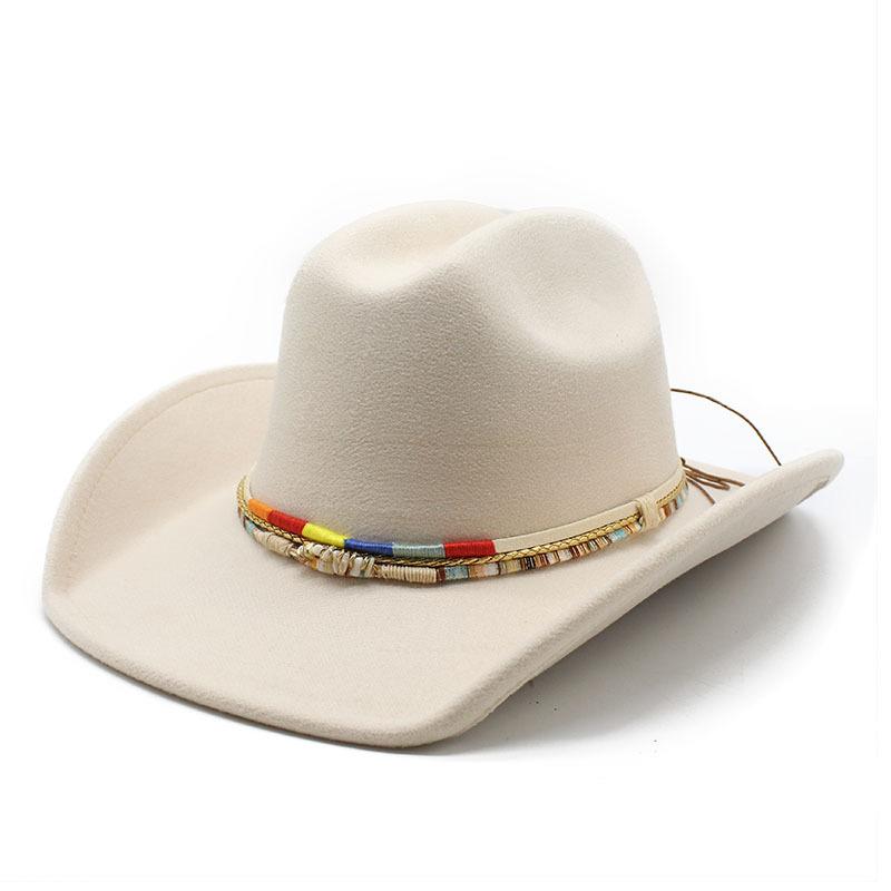 Cowboy Jazz Hat Children'S Tibetan Western Cowboy Hat Woolen British Ethnic Hat Sun Hat Top Hat