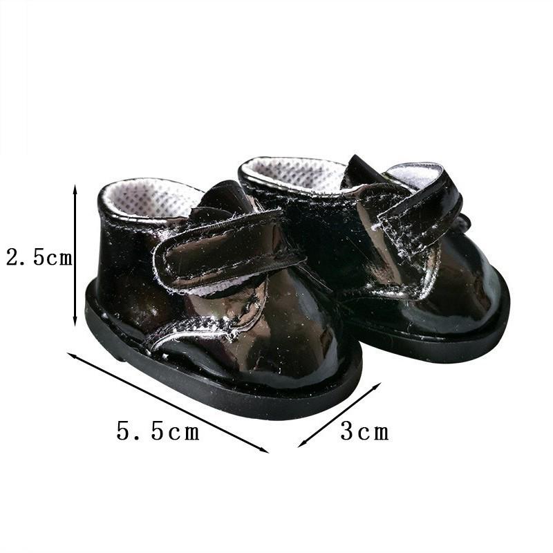 6-Point BJD 30cm Doll Leather Shoes, Flat Patent Leather, Casual Fit 4.7cm×2.5cm