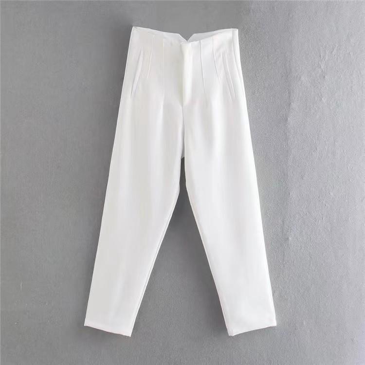 Women's Slim Fit Ruched Straight-Leg Formal Pants