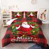Festive Santa Claus Duvet Cover Set Christmas Comforter Cover Merry Christmas Bedding Sets Winter Snow Holiday Quilt Cover