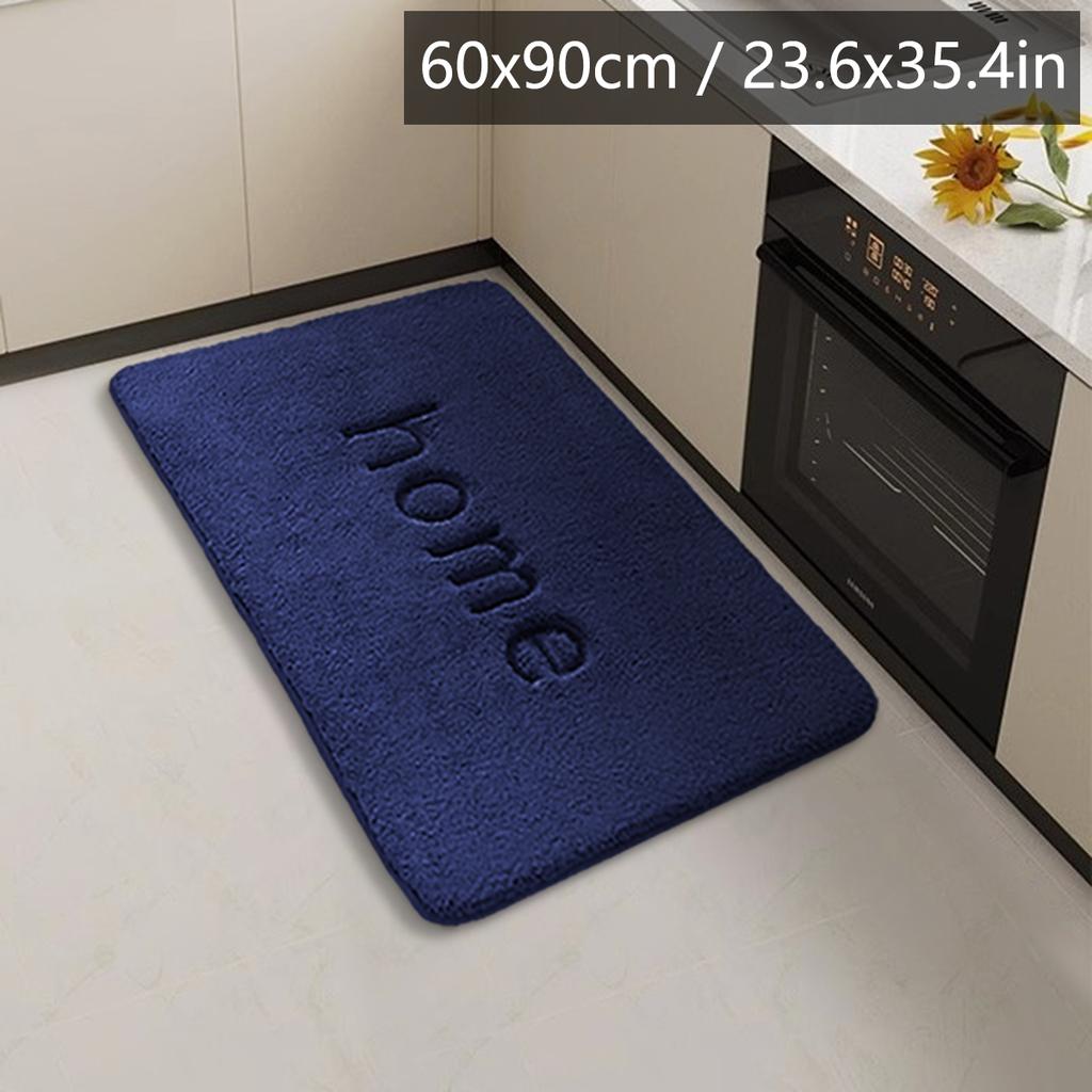 Long Flannel Kitchen Floor Mats Water and Oil Absorption Soft Mats Household Non-slip Mats Bathroom Mats Door Mats