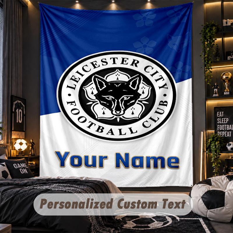 TapestryLeicester City Custom Name Text Personalized Wall Hanging Tapestry Home Wall Decor