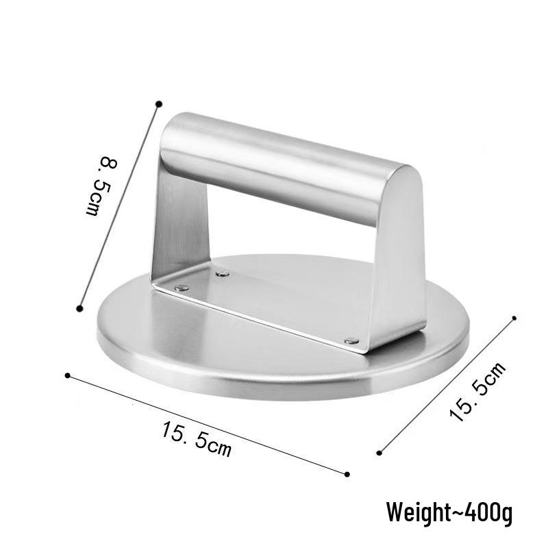 Stainless Steel Meat Patty Presser - Manual Hamburger Press & Scaled Kitchen Tool