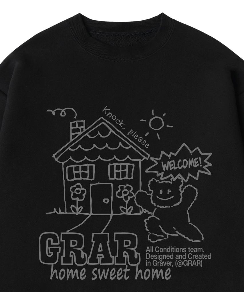 GRAVER [Unisex] Sweet-Home Sweatshirt_Black