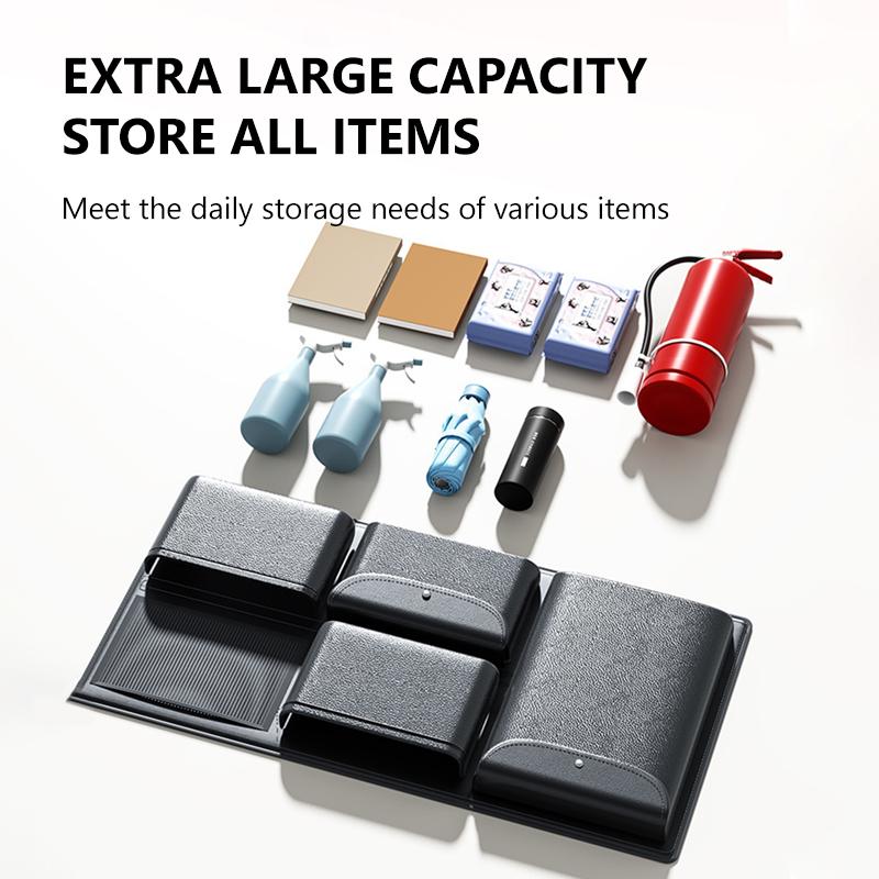 SEAMETAL Car Trunk PU Leather Storage Bag Large Capacity Hanging Organizer Car Backseat Pocket Suitable for SUV Crossover