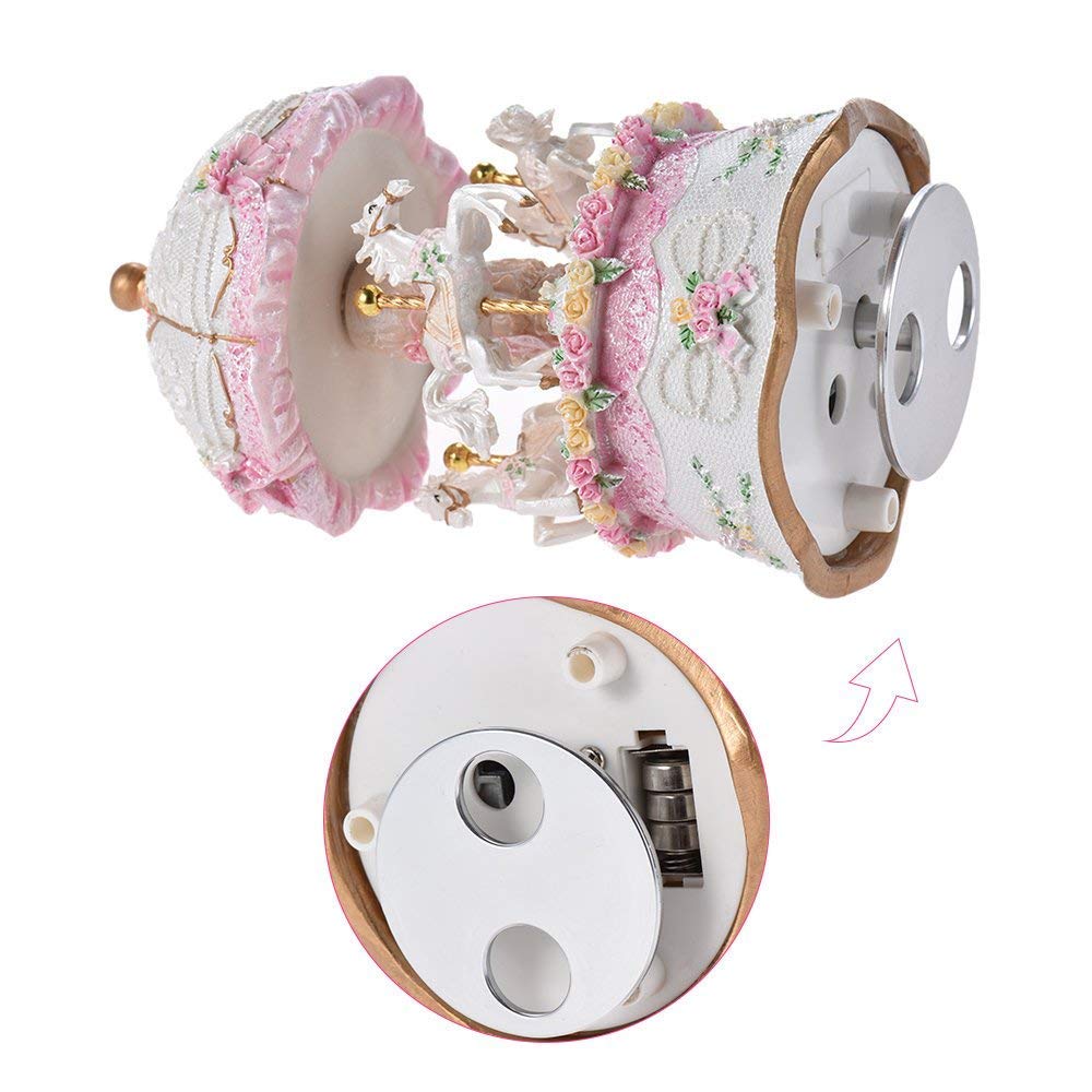 Music Box Birthday Gift, Colorful LED Light Merry-Go-Round, Christmas Gift for Girls, Women, and Girlfriends