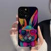 Applicable to Apple 15 color graffiti cartoon rabbit iphone13promax mobile phone case 12 all-inclusive personality 14 tide