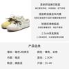 Yellow retro women's spring and summer breathable and light mouth single shoes double shoelaces color matching white shoes