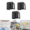 Kitchen Sponges Holder Stainless Steel Sink Sponges Drain Drying Rack Self Adhesive Storage Holder Wall Hooks Kitchen Organizer