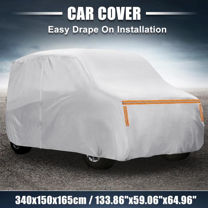 Motoforti Waterproof Car Cover for Volkswagen New Beetle 98-19 with Zipper Silver Tone