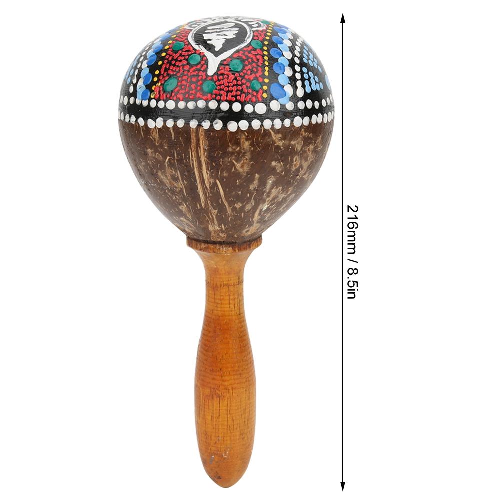 Sand Hammer Coconut Shell Art Portable Handheld Toy Musical Instrument AccessoriesCoconut Shell and