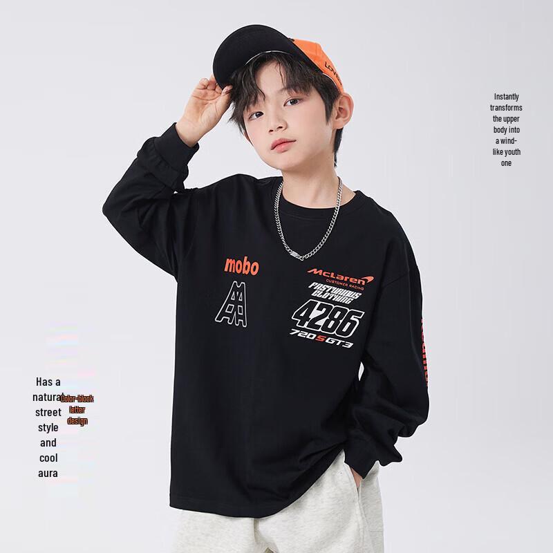 

Mobao Eyes Boys Racing Style Long-Sleeve T-Shirt 160cm