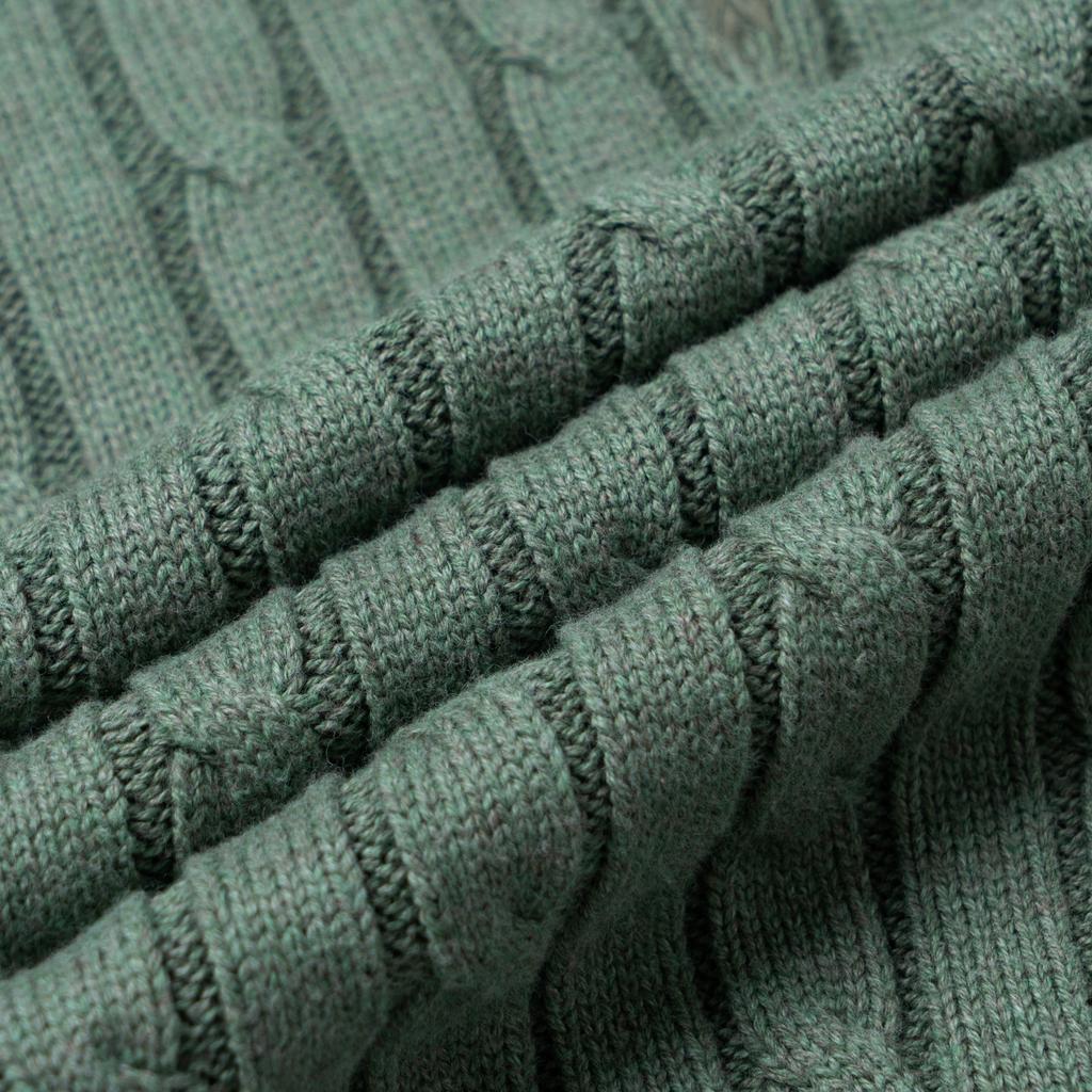 Polo Ralph Lauren FW23 Solid Color Small Pony Embroidered Round Neck Long Sleeve Knit Sweater Women sweater Dark-Green 211570012-080