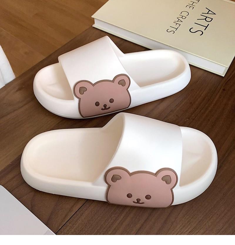 Frauen Männer Sommer Hausschuhe Sandalen Strand Slides Flip-Flops Cartoon Bär Dicken Sohlen Jungen Mädchen Unisex Badezimmer Schuhe