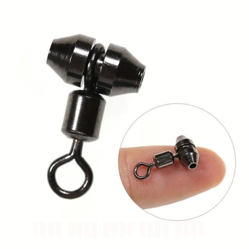10pcs Saltwater Fishing Rolling Swivels Fishing Tackle Accessories Fishing Rig Line Connector Rotation Line Swivels