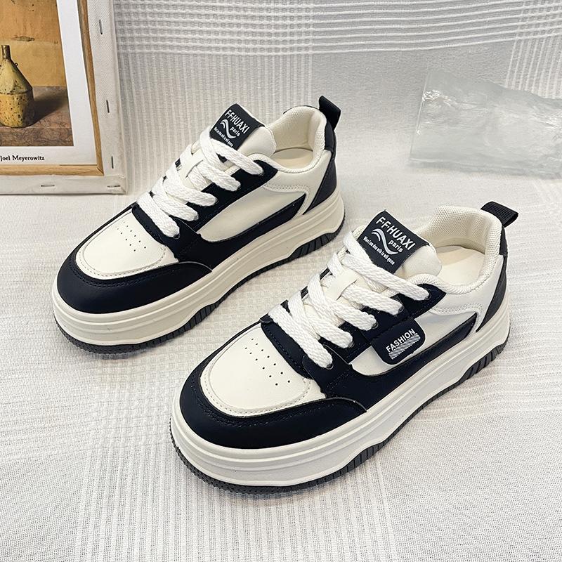 Platform women's shoes spring board shoes 2024 new autumn platform casual versatile white shoes original niche shoes